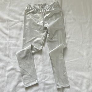 Girls Silver Leggings